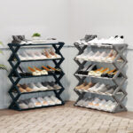 "5-Layer Foldable X-Type Shoe Organizer Stand"