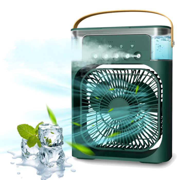 4-In-1 Multi-Functional Portable Air Humidifier Cooling USB Fan With 7-Color - Pakisma