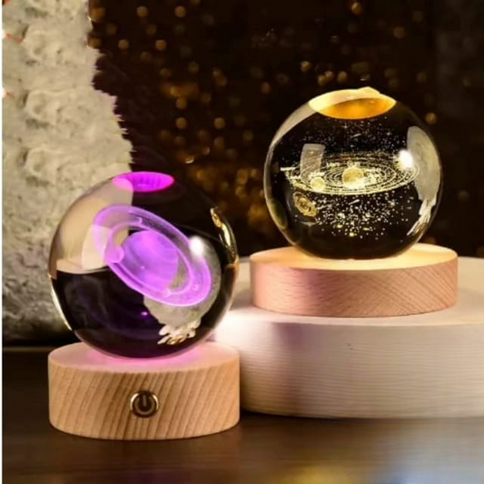 3d Crystal Moon Randomly Design Crystal Planet Globe 3d Laser Engraved Solar System Ball - Pakisma